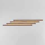 Lustre Salon Linéaire en Bois