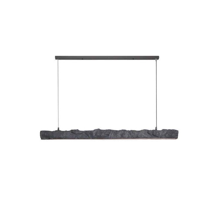 Suspension linéaire LED, barre gris foncé texturée suspendue