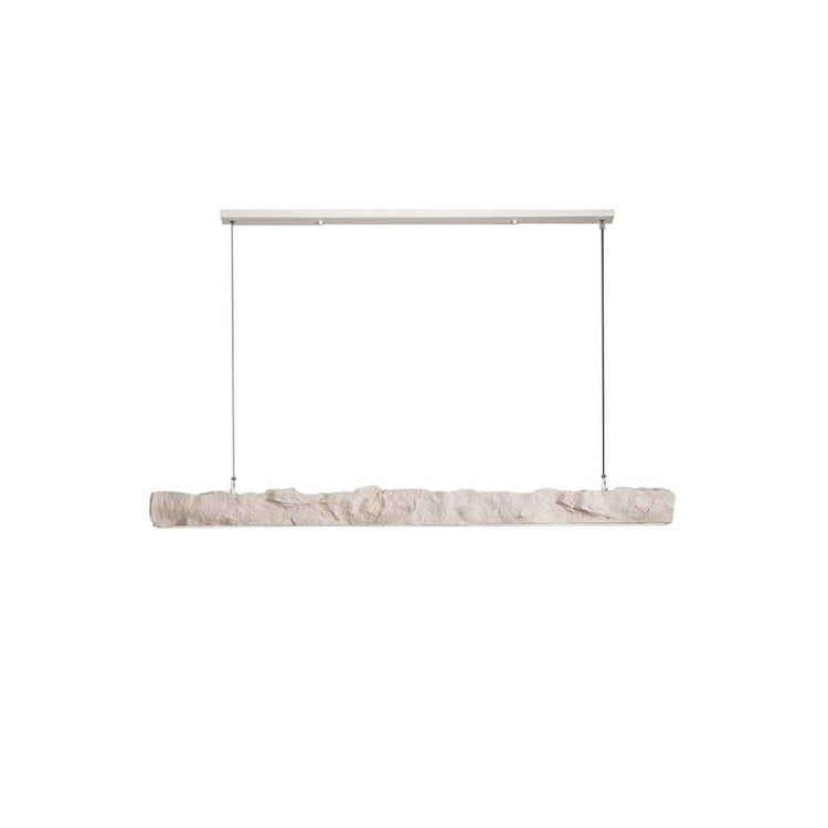 Suspension linéaire LED, barre blanche cassée texturée suspendue
