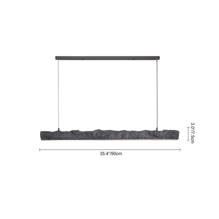 Suspension linéaire LED, barre gris foncé texturée, longueur 90 cm