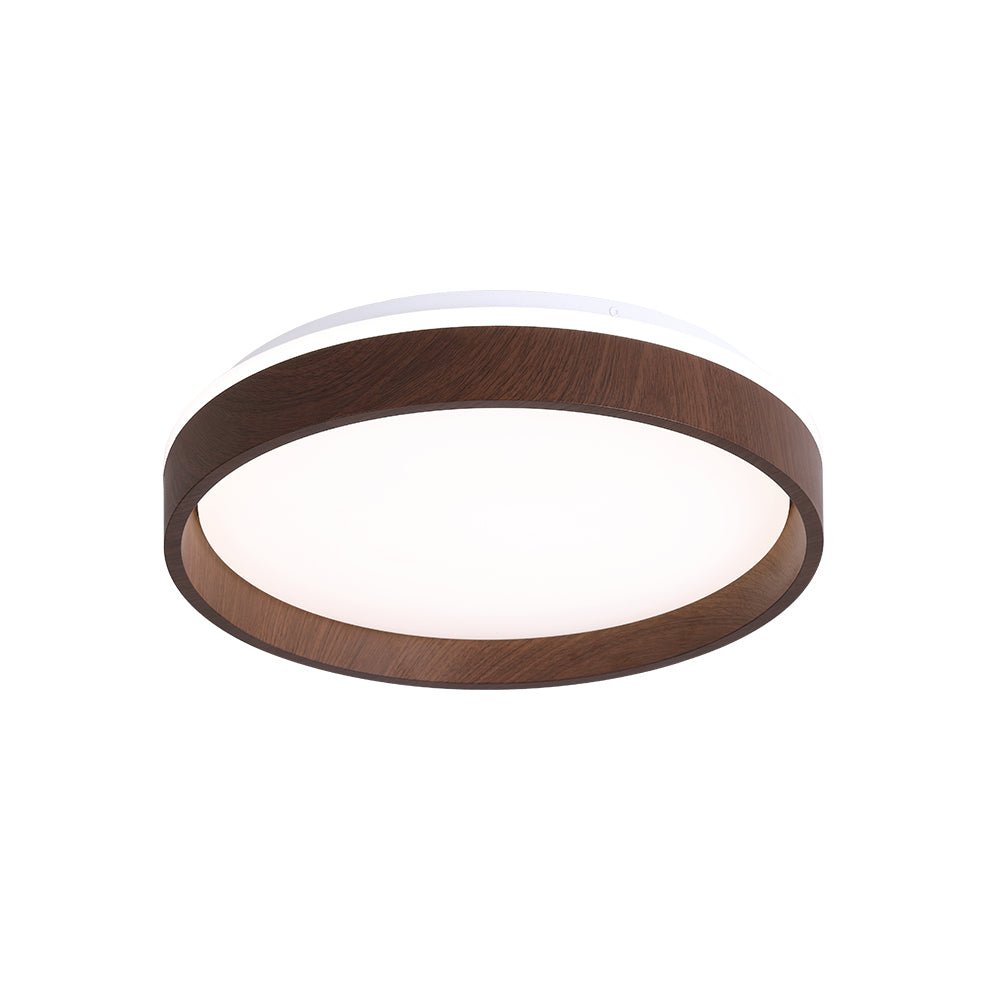 Plafonnier LED Effet Bois Rond pour Salon