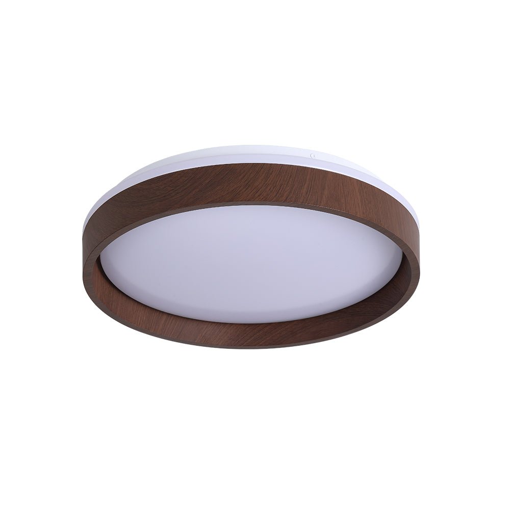 Plafonnier LED Effet Bois Rond pour Salon