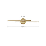 Plafonnier Salon Linéaire en Laiton
