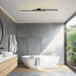 Plafonnier LED Long Bande Noir pour Salle de Bain