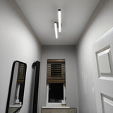 Plafonnier LED Long Bande Noir pour Salle de Bain