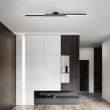 Plafonnier LED Long Bande Noir pour Salle de Bain