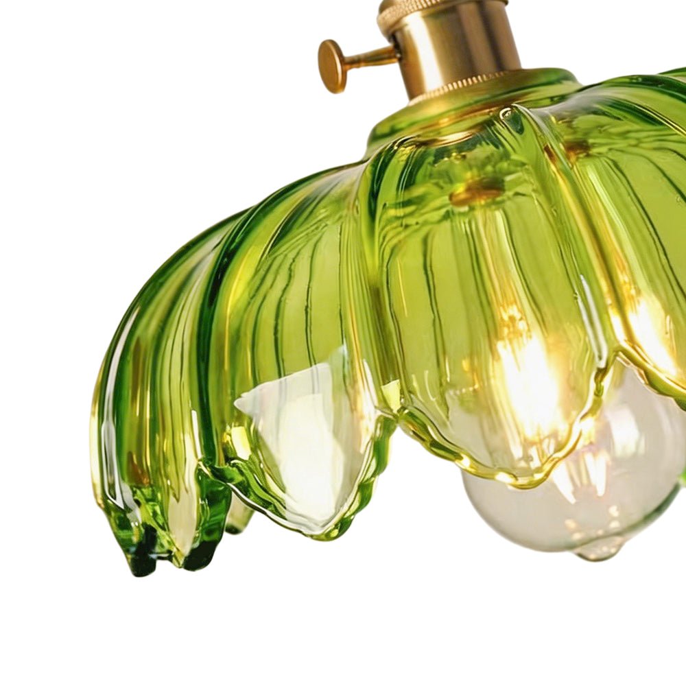 Suspension Verre Lotus Dôme Fleur pour Salle à Manger