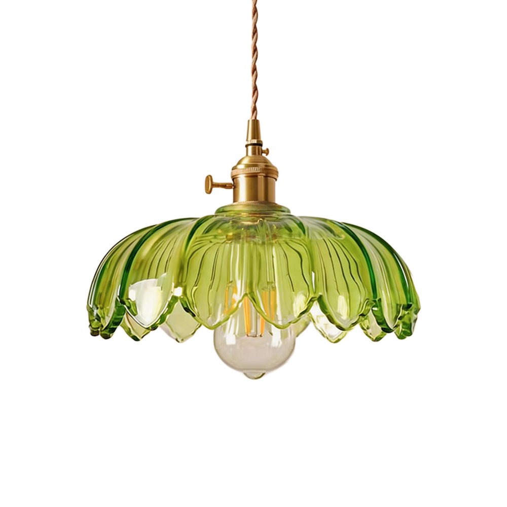 Suspension Verre Lotus Dôme Fleur pour Salle à Manger