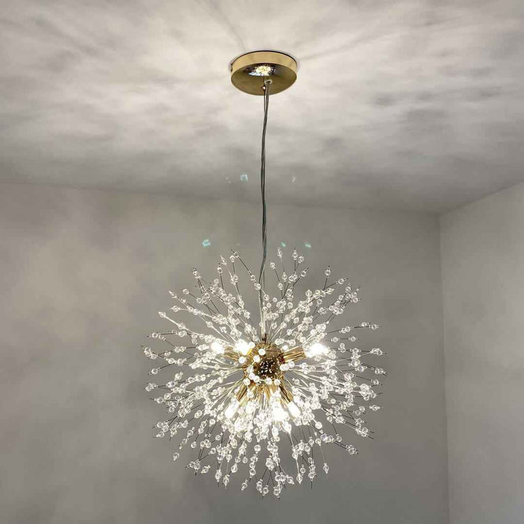 Lustre Luxe 8 Lumières Sputnik Feu d'Artifice pour Salon
