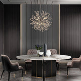 Lustre Luxe 8 Lumières Sputnik Feu d'Artifice pour Salon