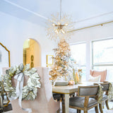 Lustre Luxe 8 Lumières Sputnik Feu d'Artifice pour Salon