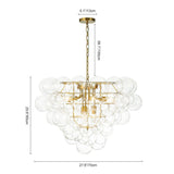 Lustre Salon Boule en Verre 70 cm