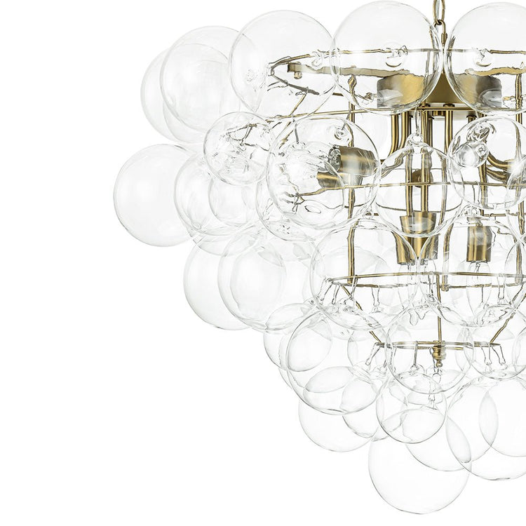 Lustre Salon Boule en Verre 70 cm