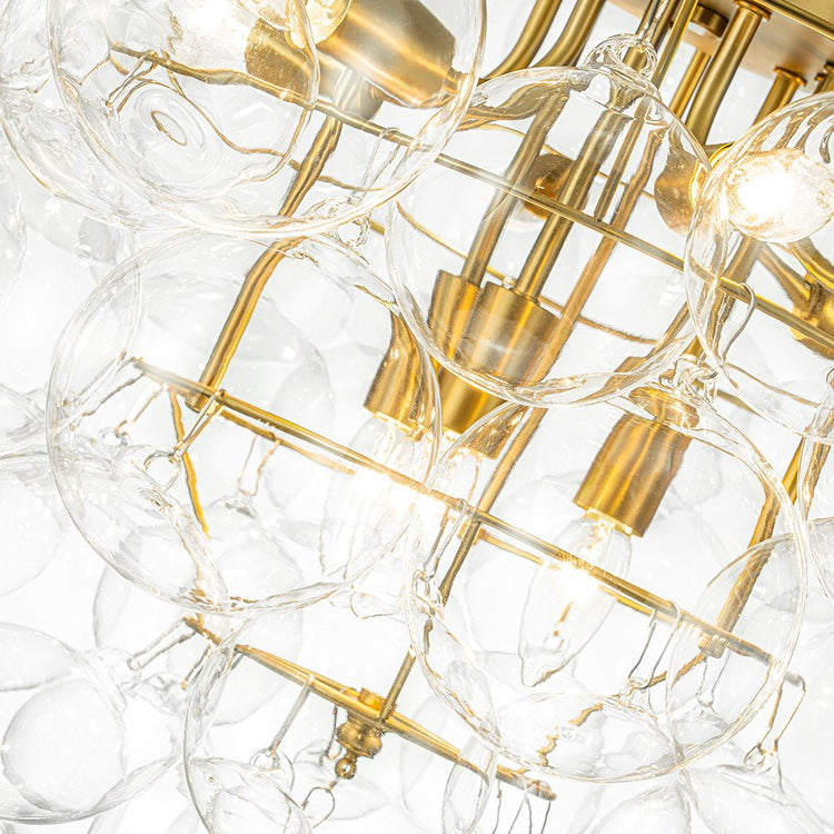 Lustre Salon Boule en Verre 70 cm