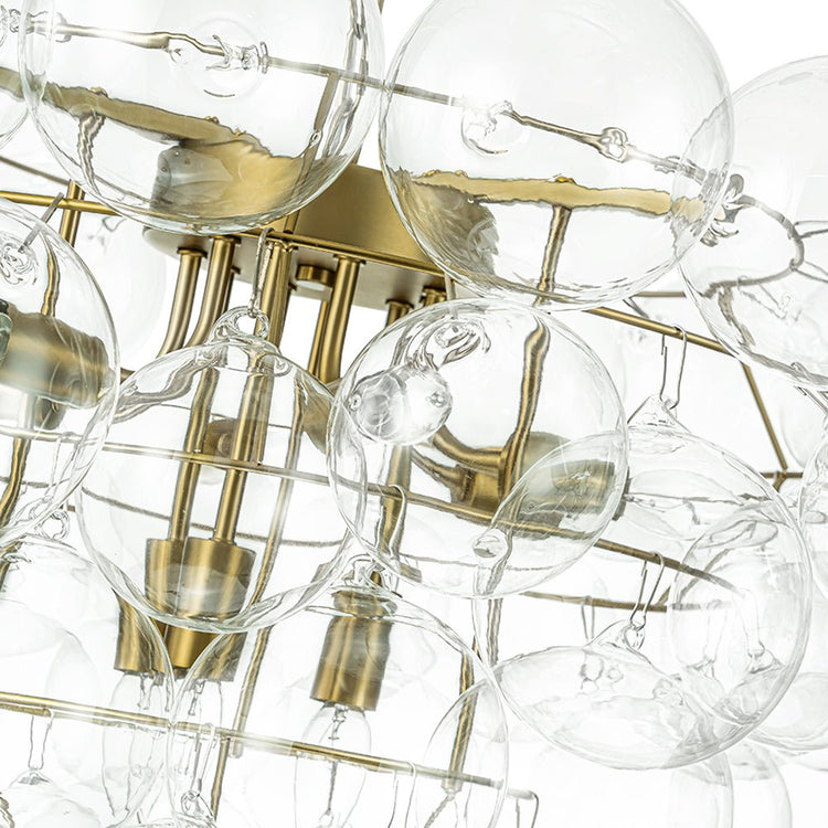 Lustre Salon Boule en Verre 70 cm