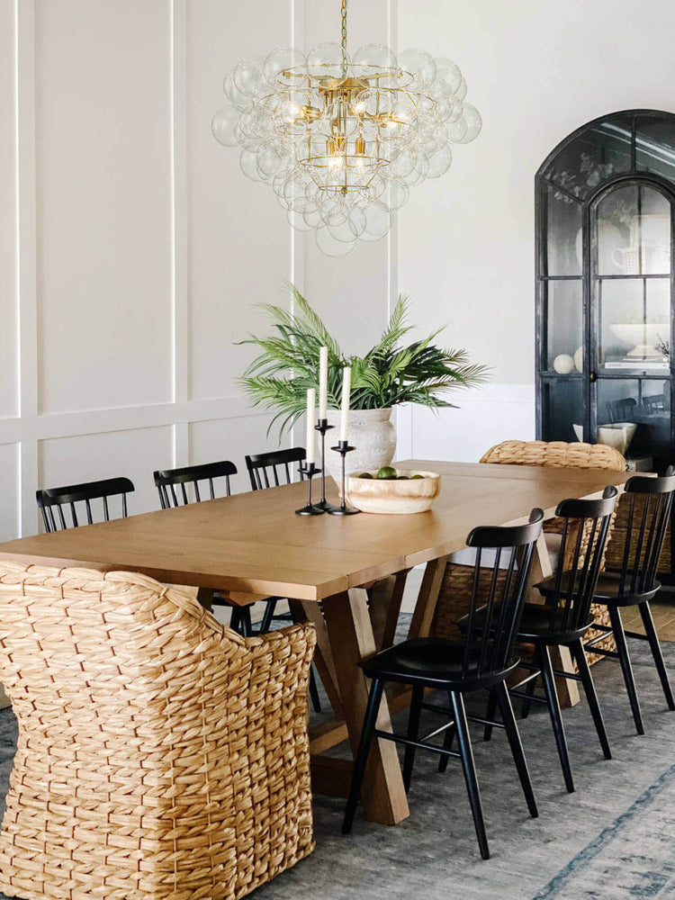 Lustre Salon Boule en Verre 70 cm