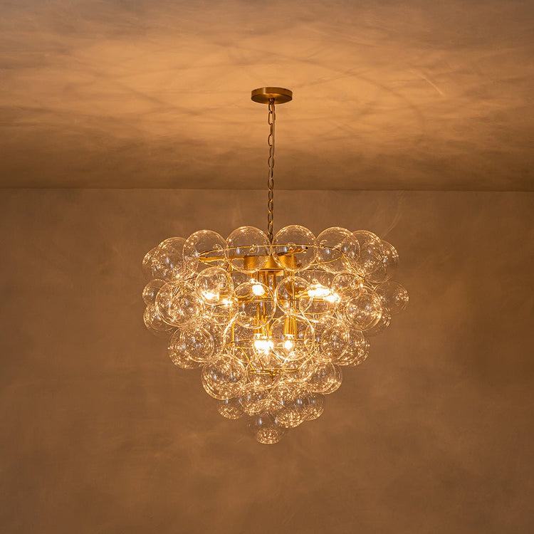 Lustre Salon Boule en Verre 70 cm