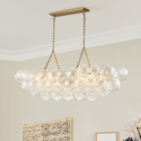 Lustre Salon Boule en Verre 67 cm