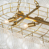 Lustre Salon Boule en Verre 67 cm
