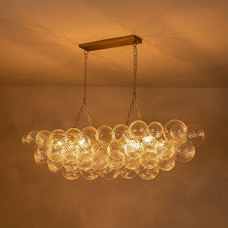 Lustre Salon Boule en Verre 67 cm
