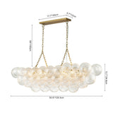 Lustre Salon Boule en Verre 67 cm