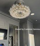 Lustre Salon Boule en Verre 104 cm