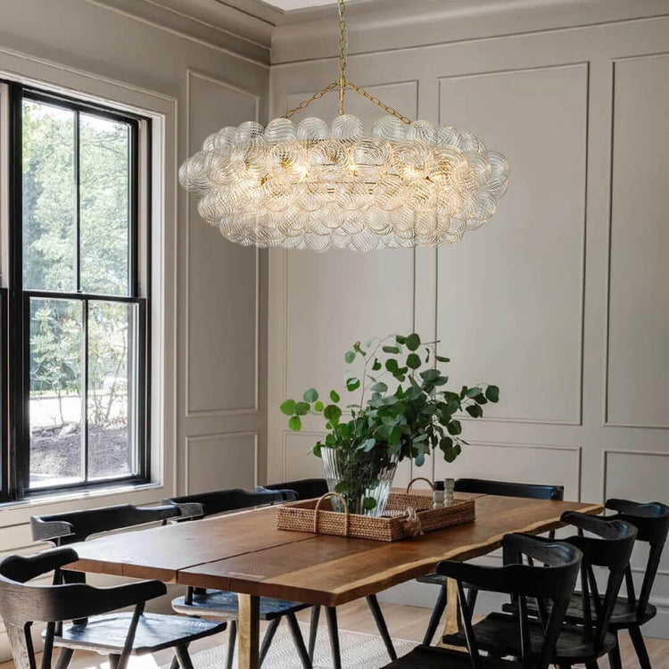 Lustre Salon Boule en Verre 104 cm