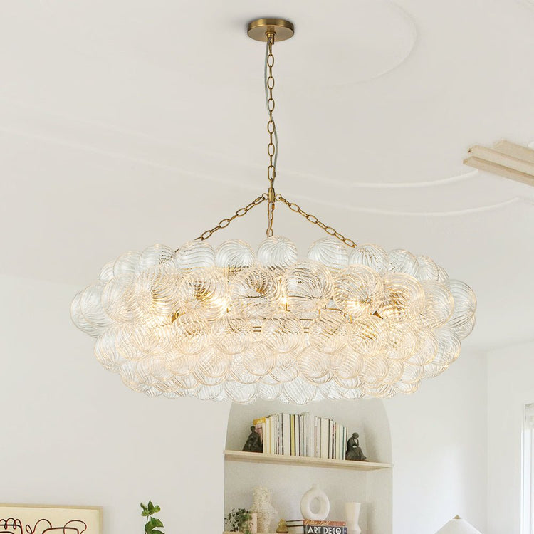 Lustre Salon Boule en Verre 104 cm