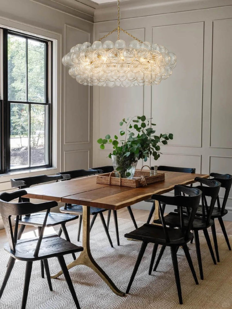 Lustre Salon Boule en Verre 104 cm