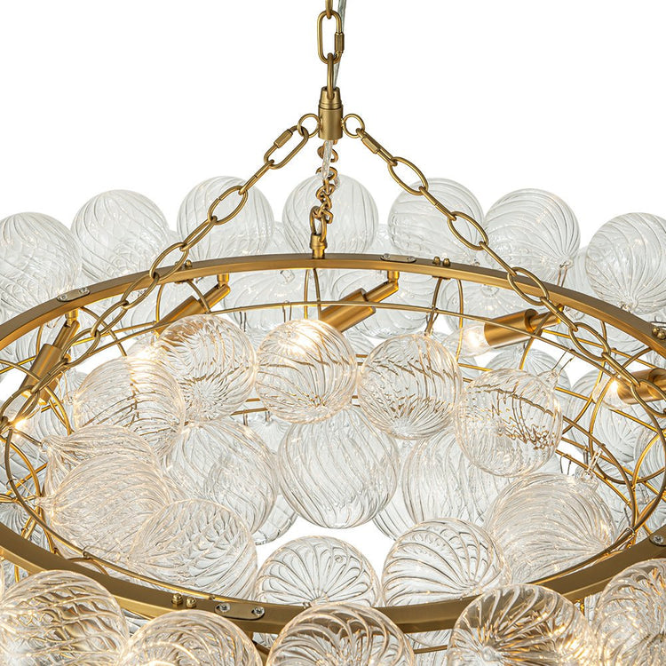 Lustre Salon Boule en Verre 104 cm