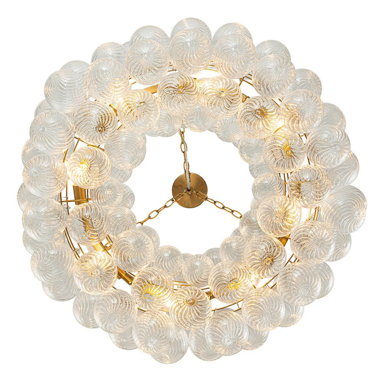 Lustre Salon Boule en Verre 104 cm