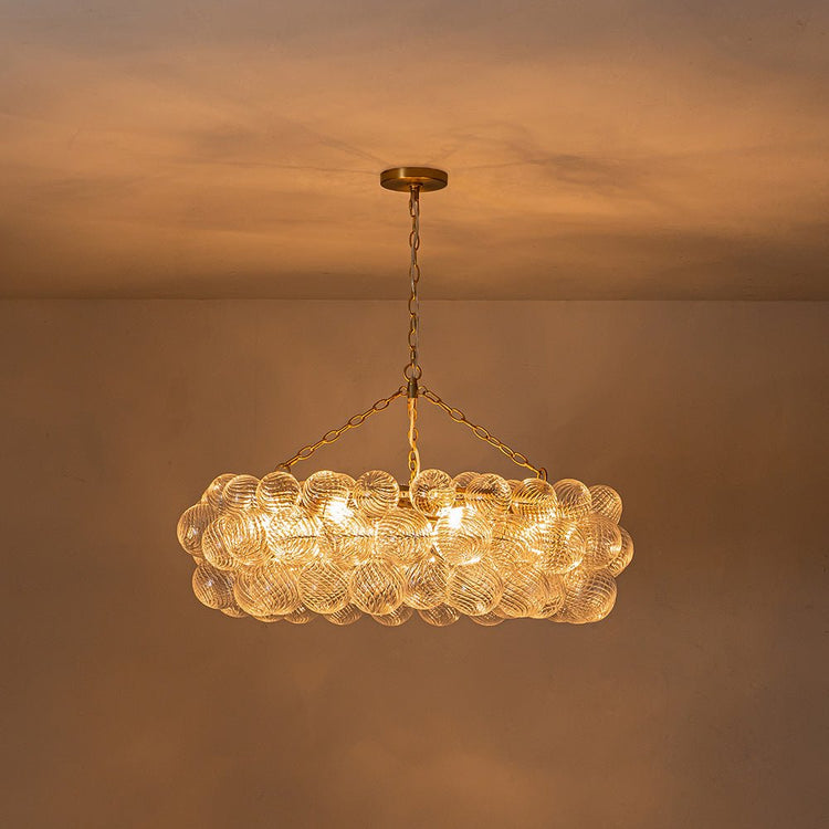 Lustre Salon Boule en Verre 104 cm