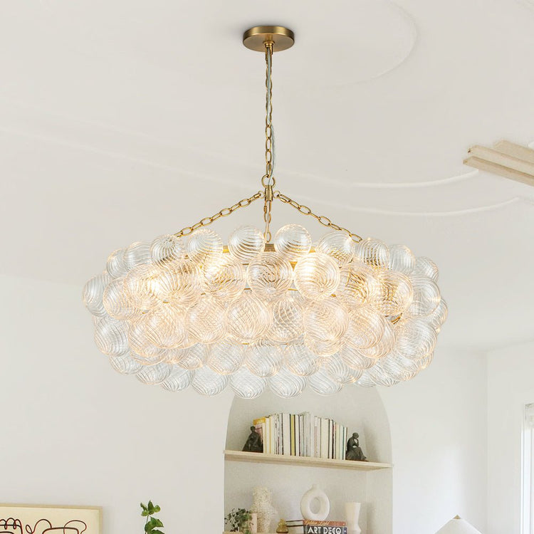 Lustre Salon Boule en Verre 104 cm
