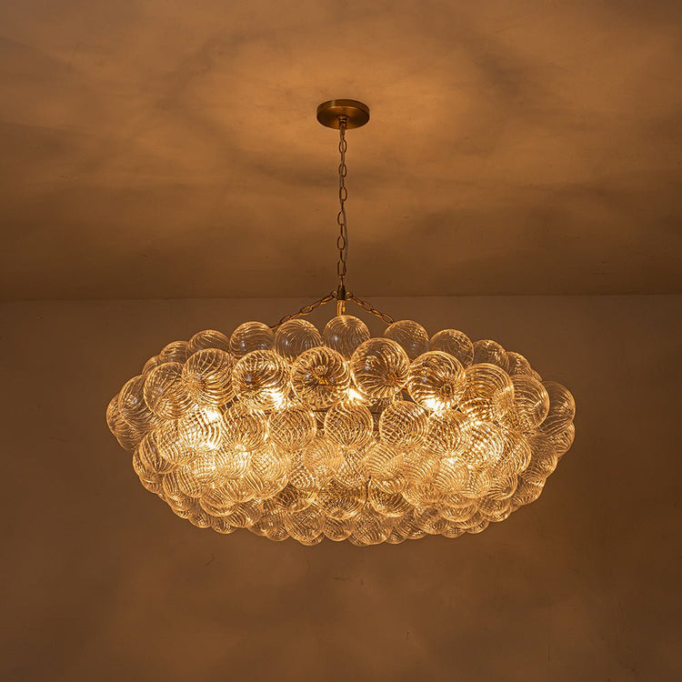 Lustre Salon Boule en Verre 104 cm