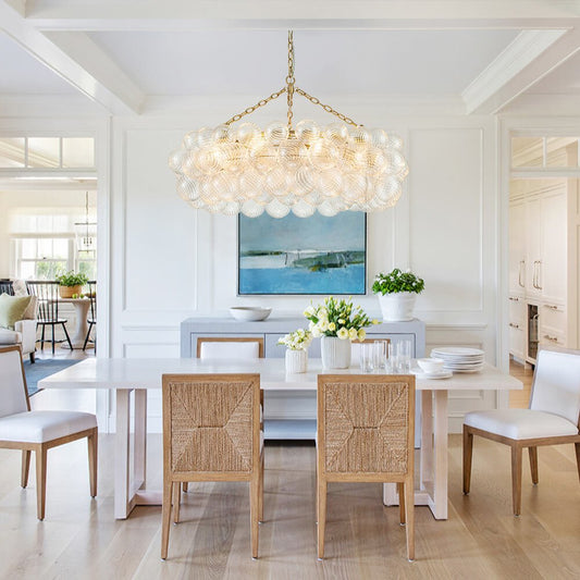 Lustre Salon Boule en Verre 104 cm