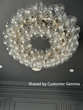 Lustre Salon Boule en Verre 104 cm