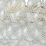 Lustre Salon Boule en Verre 104 cm