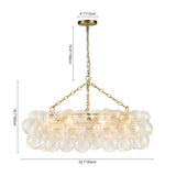 Lustre Salon Boule en Verre 104 cm