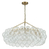 Lustre Salon Boule en Verre 104 cm