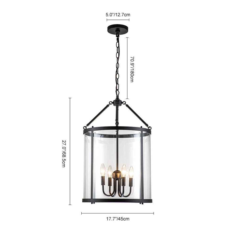 Suspension Verre Manor Cylindre Lanterne pour Salle à Manger