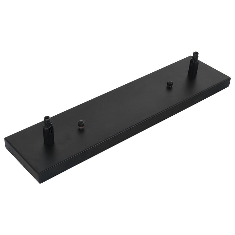 Lustre Cuisine Rectangulaire en Laiton Noir