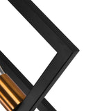Lustre Cuisine Rectangulaire en Laiton Noir