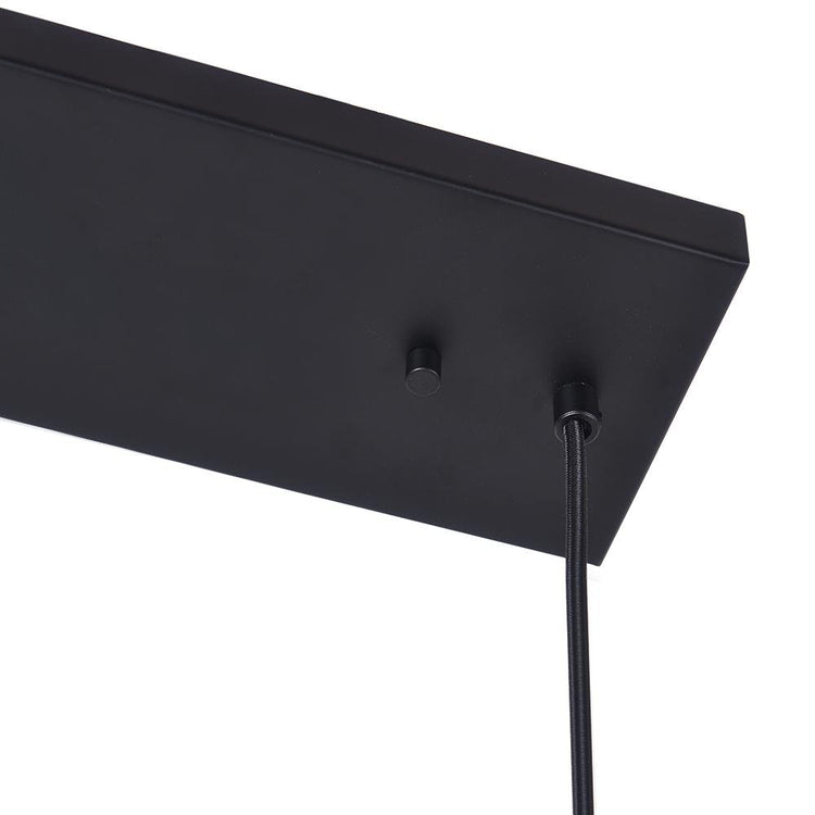 Lustre Cuisine Rectangulaire en Laiton Noir