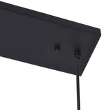 Lustre Cuisine Rectangulaire en Laiton Noir