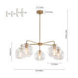 Lustre Boule Verre Classic Moderne Soufflé pour Salon