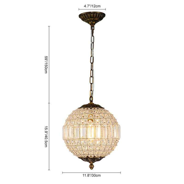 Lustre Cristal Moderne Français Sphère
