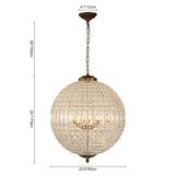 Lustre Cristal Moderne Français Sphère