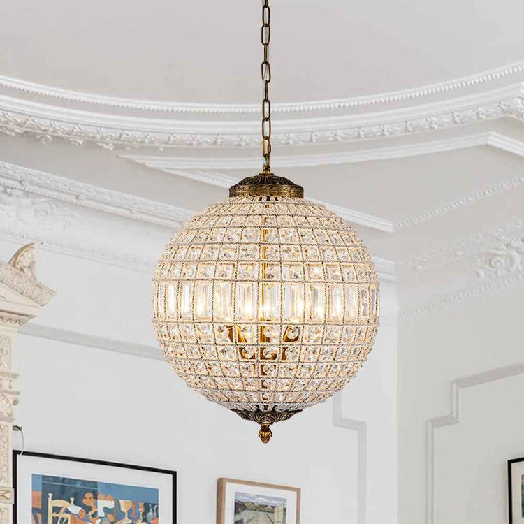 Lustre Cristal Moderne Français Sphère
