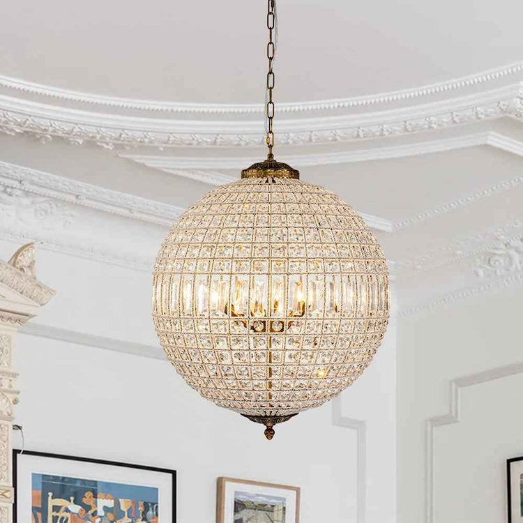 Lustre Cristal Moderne Français Sphère
