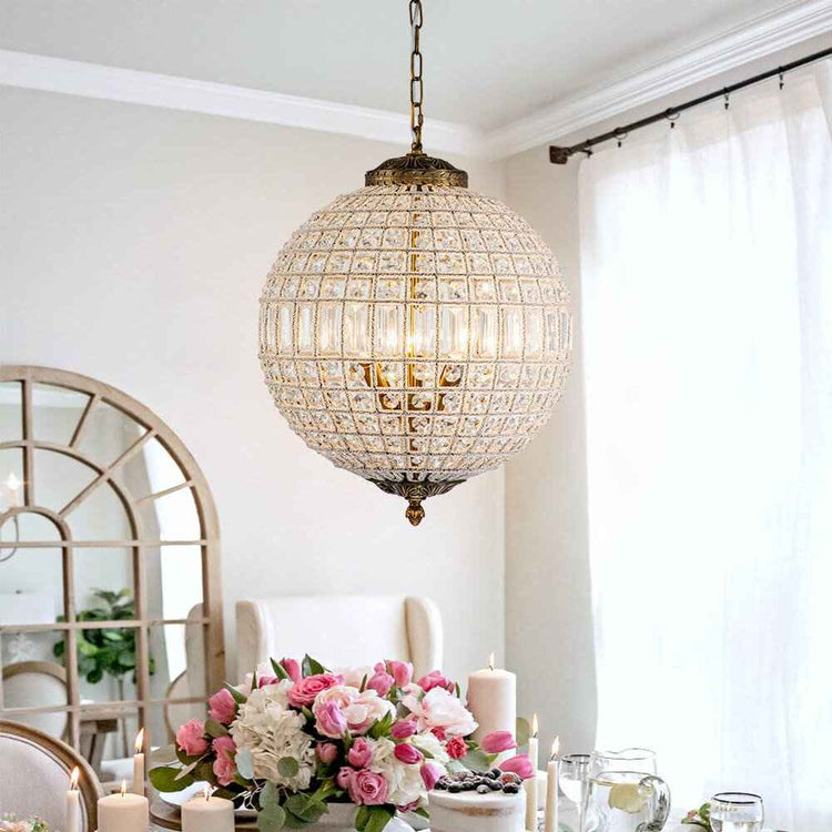 Lustre Cristal Moderne Français Sphère